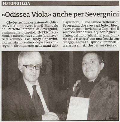 Articolo del Quotidiano Viola dedicato al Odissea Viola - 17 febbraio 2011