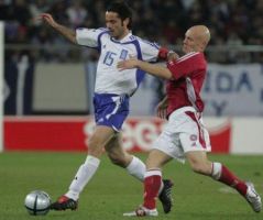 Zisis Vryzas con la Grecia campione d'Europa 2004